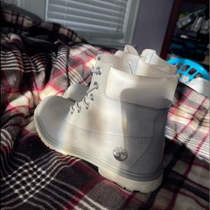 Grey Womens Timberland Boot Shiny 